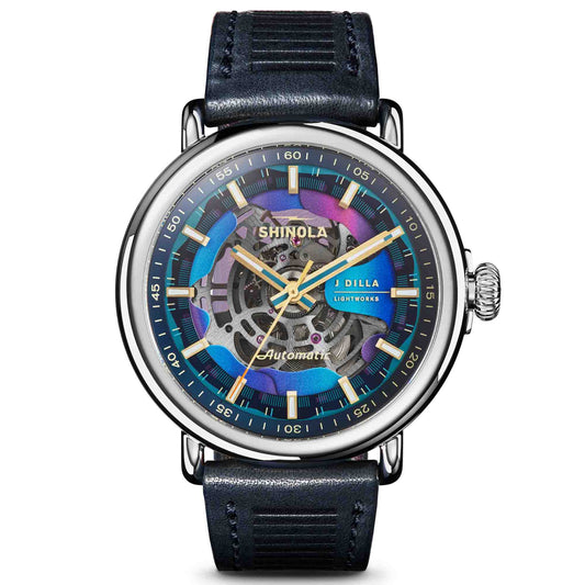 Shinola x J. Dilla Runwell Automatic 45mm Midnight Blue Limited Edition