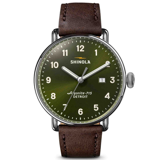 Shinola Canfield 43mm Dark Olive