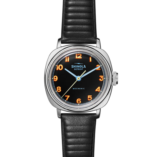 Shinola The Mechanic Hand Wind 39mm Black Limited Edition