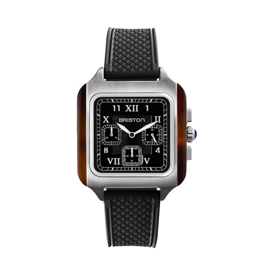 Briston Streamliner Kennedy Chrono SS 38 Tortoise Acetate Black