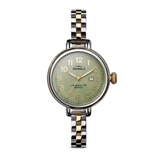Shinola The Birdy 34mm Green SS