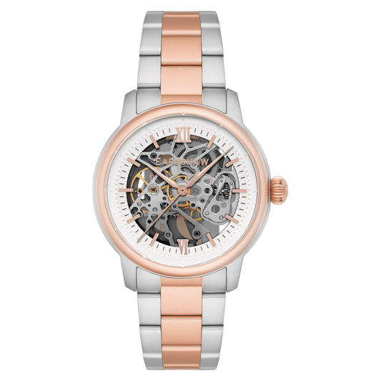Thomas Earnshaw Heritage Cornwall Skeleton Automatic Two Tone White Rose