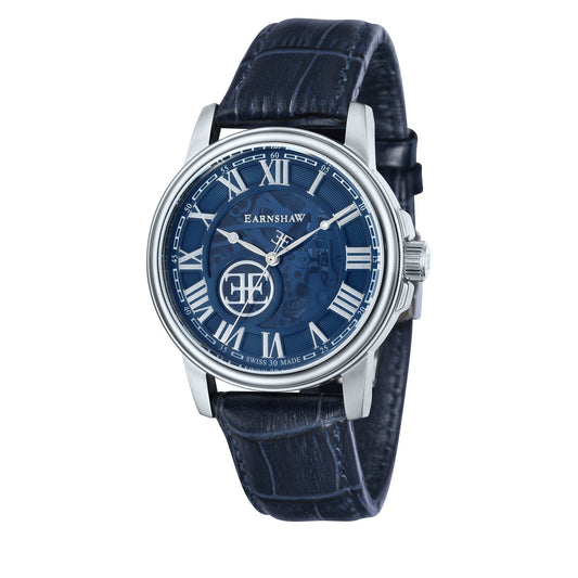Thomas Earnshaw Swiss Beagle Skeleton Automatic Sapphire Blue